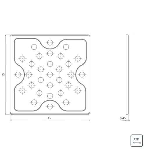 Ralo Quadrado em Aço Inox 15x15cm Tramontina - Imagem principal - 946a330d-46f5-4186-a736-f45b6546c886