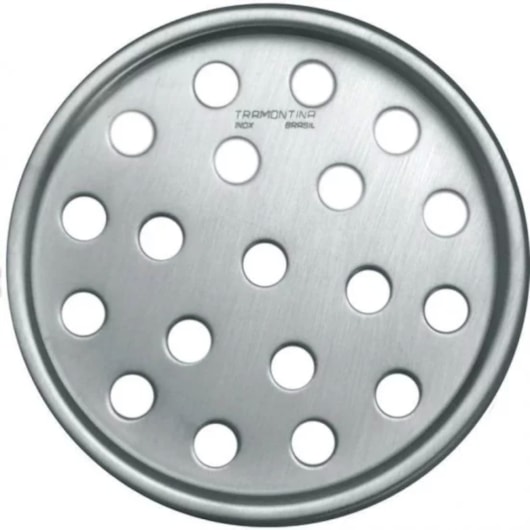 Ralo Redondo Aço Inox Acetinado Tramontina 15cm - Imagem principal - 91ead67b-9b32-47c6-a01e-b386cf93c54f