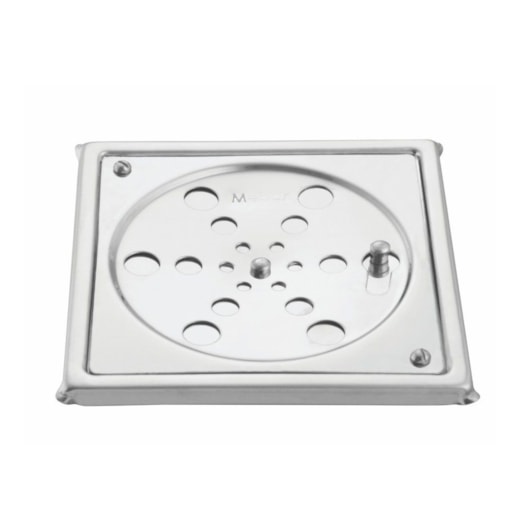 Ralo Rotativo De Inox 15x15cm Com Caixilho 1415 Meber - Imagem principal - 351b2cd3-f126-4641-a744-d2d771300883