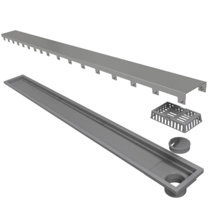 Ralo Royal Tampa Inox Com Saída Extremidade 100cm Linear
