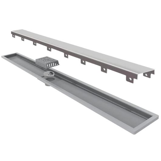 Ralo Royal Tampa Inox Com Saída Extremidade Linear 90cm - Imagem principal - 398b6c8e-2767-44ae-bc57-bf504f4c8679