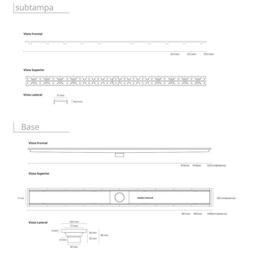 Ralo Royal Tampa Oculta Linear 90cm - Imagem principal - 9a42cdd5-9487-43e3-ad4e-5b59ff22dc5b