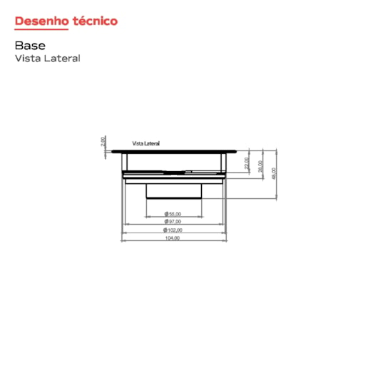 Ralo Square de Tampa Oculta Elleve Linear 10X10cm - Imagem principal - 8a58d7c5-b5d3-4204-a9d5-82bd35f038bf