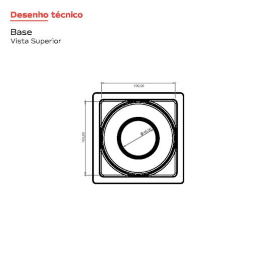 Ralo Square de Tampa Oculta Elleve Linear 10X10cm - Imagem principal - eb17004c-ded4-4f39-beee-60a82e64ecef