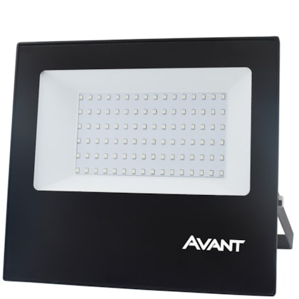 Refletor De Led Slim 100 3000K 7500 Lúmens Bivolt Emissão De Luz Amarela Avant