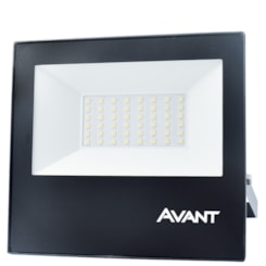 Refletor De Led Slim 50 Emissão De Luz Amarela Bivolt Avant 3000K