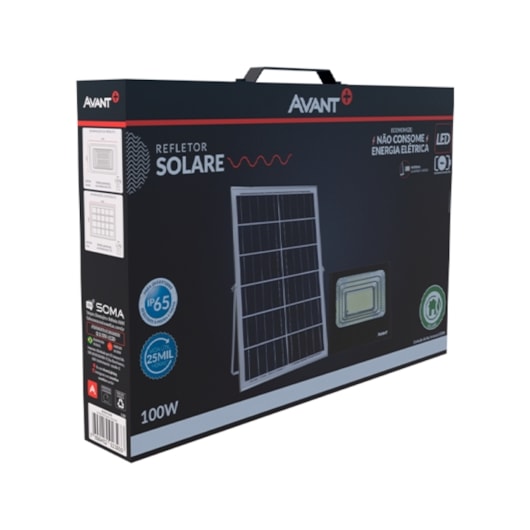 Refletor Holofote Solare 100W Luz branca 6500K Bivolt Avant - Imagem principal - 49c4e666-e895-464f-bb89-820c4e7944f8