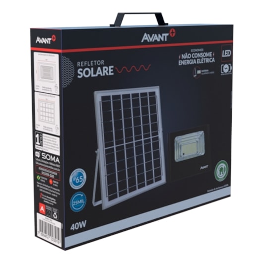 Refletor Holofote Solare 40W Luz branca 6500K Bivolt Avant - Imagem principal - 2f650777-0818-4fd4-9028-a2d015e0cc51