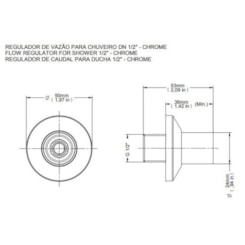 Registro Regulador De Vazão Para Chuveiro 1/2