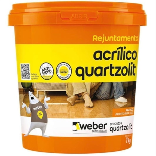 Rejunte Acrílico 1kg Marrom Café Quartzolit - Imagem principal - 972e6768-6a91-4d28-bddd-5eec807754c5
