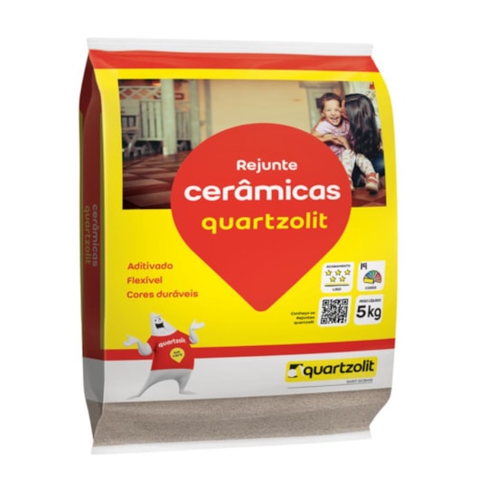 Rejunte Flexível Bege Quartzolit 5kg - Imagem principal - 0cb23958-4696-4ede-8c91-68303e6bed17