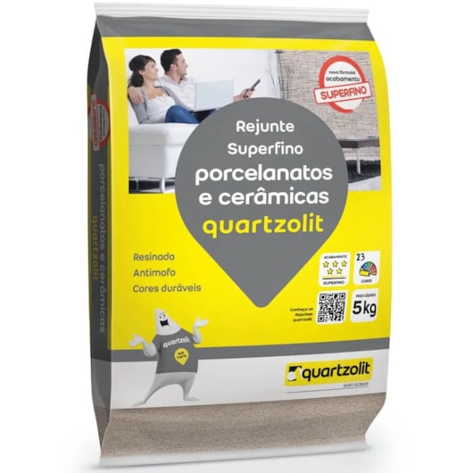 Rejunte Porcelanatos E Cerâmicas Superfino 5kg Marrom Café Quartzolit - Imagem principal - 881cbede-ee01-45b0-a90b-8d4f60e9b4e6