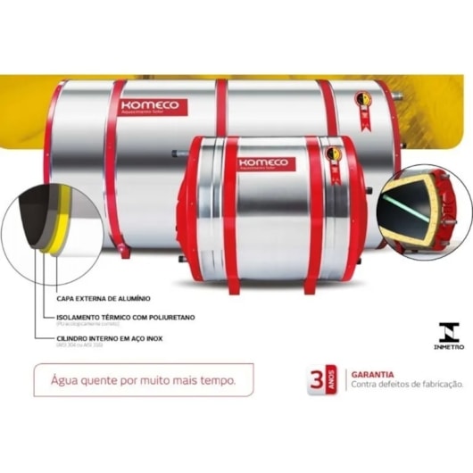 Reservatório Térmico Solar 400l Baixa Pressão A304 Inox Komeco - Imagem principal - 32f7b9f4-08f5-410a-8c5e-86ea7e00cf75