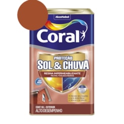 Resina Impermeabilizante Proteção Sol & Chuva Cerâmica Telha 18L Coral