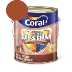 Resina Impermeabilizante Proteção Sol & Chuva Cerâmica Telha 3,6L Coral