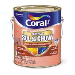 Resina Impermeabilizante Proteção Sol e Chuva Cinza Suave Coral 3,6L