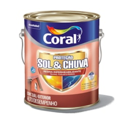 Resina Impermeabilizante Proteção Sol & Chuva Incolor 3,6L Coral