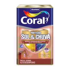 Resina Impermeabilizante Proteção Sol & Chuva Incolor Coral 18L