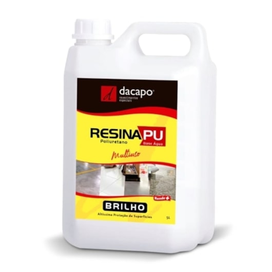 Resina PU Poliuretano Transparente À Base De Água Brilho Dacapo 5L - Imagem principal - 7e4ce282-5ff9-41bb-9fae-0e9ac417adea