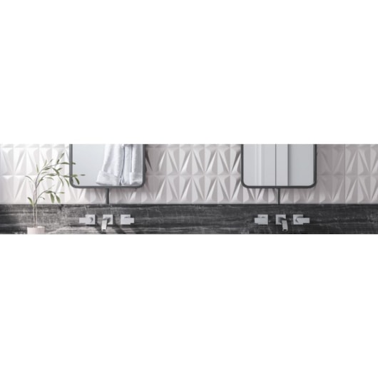 Revestimento 32x59cm Retificado Ludo White Acetinado Incepa - Imagem principal - f422926d-c8bf-4742-b6ff-660280547dd9