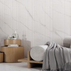 Revestimento Biancogres Aris Calacata Altíssimo Acetinado 45x90cm Retificado