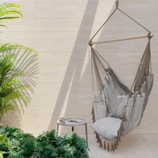 Revestimento Biancogres Aris Travertino Clássico Acetinado 45x90cm Retificado - Imagem principal - 4922dc25-77ee-4511-902f-ada45aa04ac9