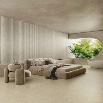 Revestimento Biancogres Canel Cannes Beige Acetinado 45x90cm Retificado