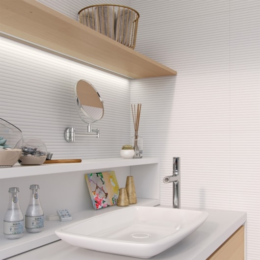 Revestimento Biancogres Rig Bianco 45x90cm Retificado - Imagem principal - aa8fa8b6-b14f-4956-912a-8137883c03b6