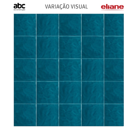 Revestimento Eliane Azul Mar Onda Brilhante 20x20cm Bold - Imagem principal - e3666304-1ab3-4802-8dbc-38bd38f35d6f