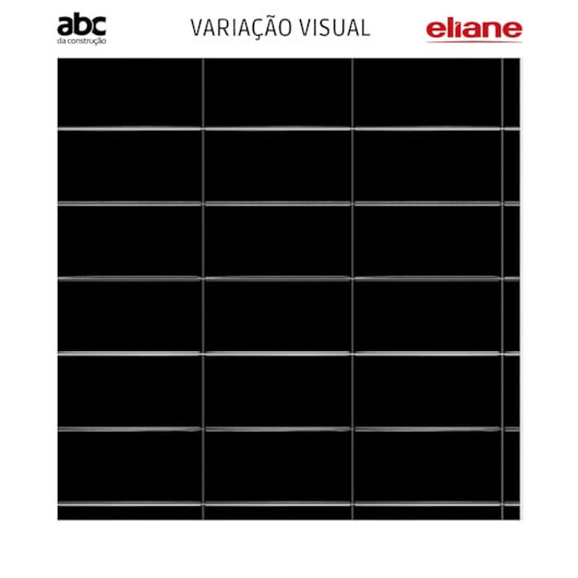 Revestimento Eliane Metrô Black Brilhante 10x20cm Preto Bold  - Imagem principal - 2a11e9ab-d67b-4c68-98cf-38bf8a5a53ec