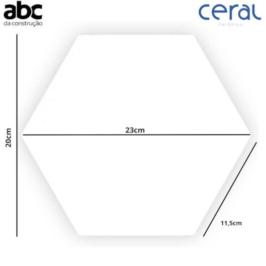 Revestimento Hexagonal Para Fachada 22,8x22,8cm Branco Ceral - Imagem principal - b1f6a05e-9439-43aa-8b01-d39890d4adaa