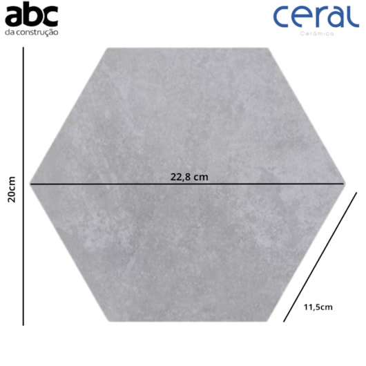 Revestimento Hexagonal Para Fachada 22,8x22,8cm Cimento Soft Ceral - Imagem principal - b7cf86c0-6dff-4254-8501-5ead1d548cf7