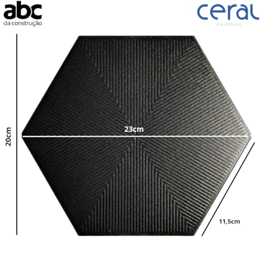 Revestimento Hexagonal Para Fachada Connect Black Ceral - Imagem principal - 54ccbb89-0046-438a-b92c-1cd8a4112515