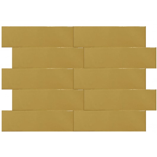 Revestimento Para Fachada Ceral Brick Color Mustard Brilhante 7,5x25cm - Imagem principal - 17bc9bfe-07f4-4415-9bfa-1c212c443c5d