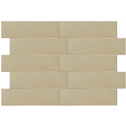 Revestimento Para Fachada Ceral Brick Color Nude Brilhante 7,5x25cm
