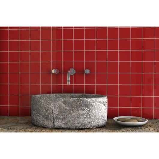 Revestimento Para Fachada E Piscina 10x10cm Telado Vermelho Ceral - Imagem principal - 68b422d3-66ab-4599-9f58-82abe799bc96