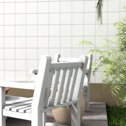 Revestimento Para Fachada E Piscina Ceral Branco 20x20cm