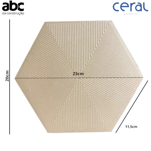 Revestimento Para Fachada Hexagonal Connect Sand Ceral - Imagem principal - 7d305845-5c90-4fe1-8c66-7f2214d36602