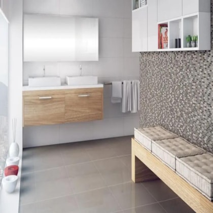 Revestimento Portinari White Plain Lux 29,1x58,4cm Retificado