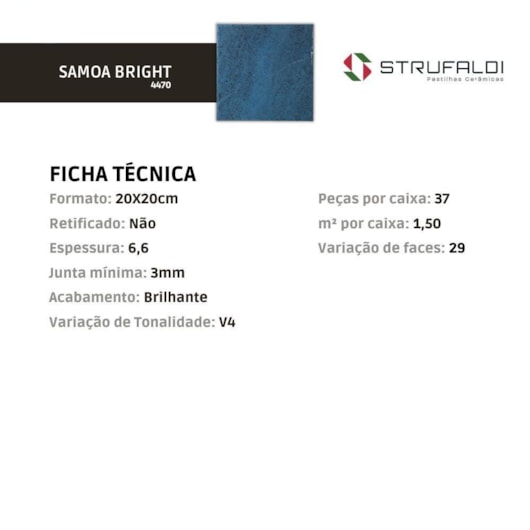 Revestimento Strufaldi Samoa Bright 20x20cm Bold - Imagem principal - b5412073-ef2a-4806-a038-f399e079ca82