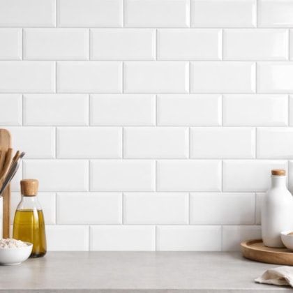 Revestimento Strufaldi White Brilhante 10x20cm Bold