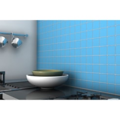 Revestimento Telado Para Fachada E Piscina Ceral Azul Piscina Brilhante 10x10cm