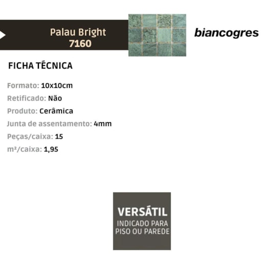 Revestimento Telado Strufaldi Palau Bright 10x10cm Bold - Imagem principal - 467a0fe4-69e1-4eac-bee8-4ceca6249dfe