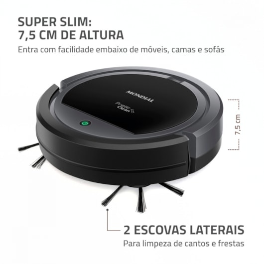 Robô Aspirador De Pó RB11 Mondial Bivolt - Imagem principal - 04463fdd-1f01-404d-b808-0438a232fd7c