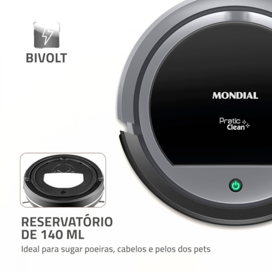 Robô Aspirador De Pó RB11 Mondial Bivolt - Imagem principal - 03e34762-f63d-4c3e-b29c-6390247adb0a