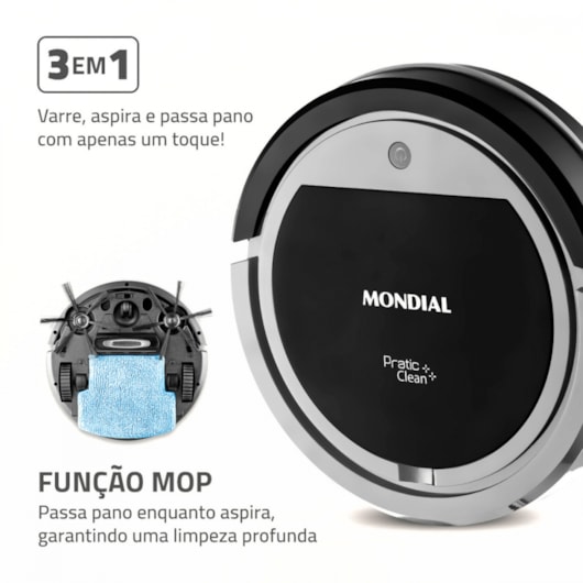 Robô Aspirador De Pó RB11 Mondial Bivolt - Imagem principal - 26a968f2-3ac4-4916-b585-8a11264b98ac