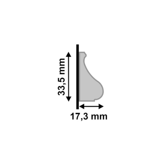 Rodameio Acabamento Para Rodapé Branco 605 Santa Luzia 33x2400 cm - Imagem principal - 31ec51a9-9238-44bc-b466-7e5c81bb8f03