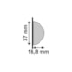 Rodameio Santa Luzia Meia Curva Branco 599 280x3,7x1,68cm - 3cc5a581-4315-471d-b457-1f125b3a04b7
