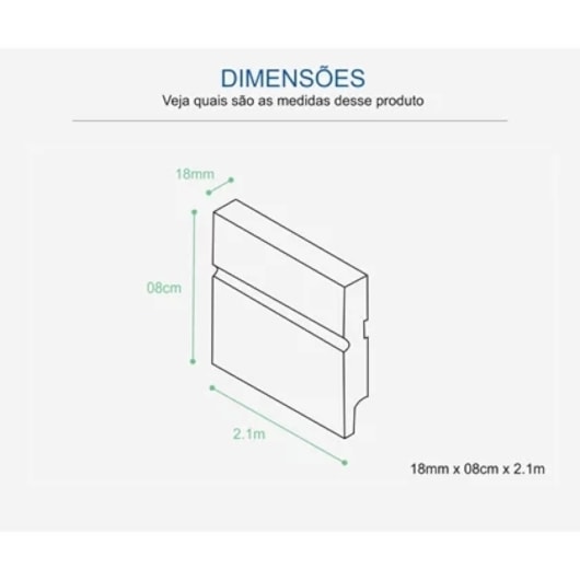 Rodapé Clean 80x2100 Branco Nevada Durafloor - Imagem principal - a632b331-0004-40fc-9b9d-53fa22514e17