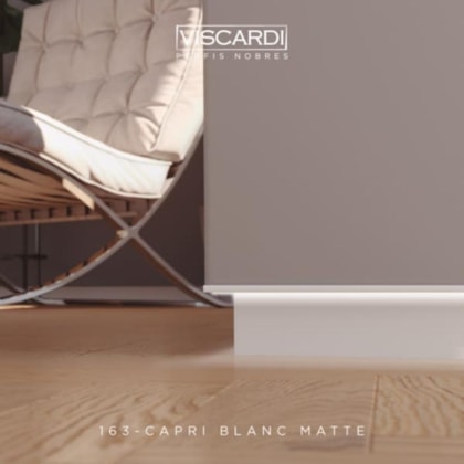 Rodapé Invertido Barra Blanc Matte Capri 163 Viscardi 3m